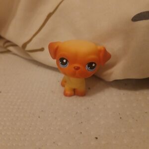 Cute Orange and Yellow Toy Dog Figurine